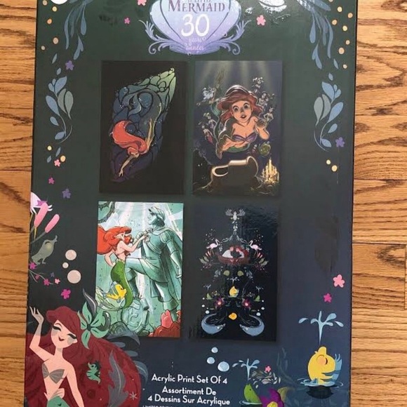 Disney The Little Mermaid 30th Anniversary Art Set - Black Green Red Blue